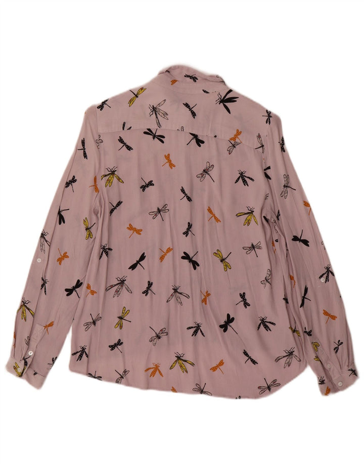 Γυναικείο πουκάμισο ZARA Abstract Pattern Μπλούζα UK 6 XS Purple