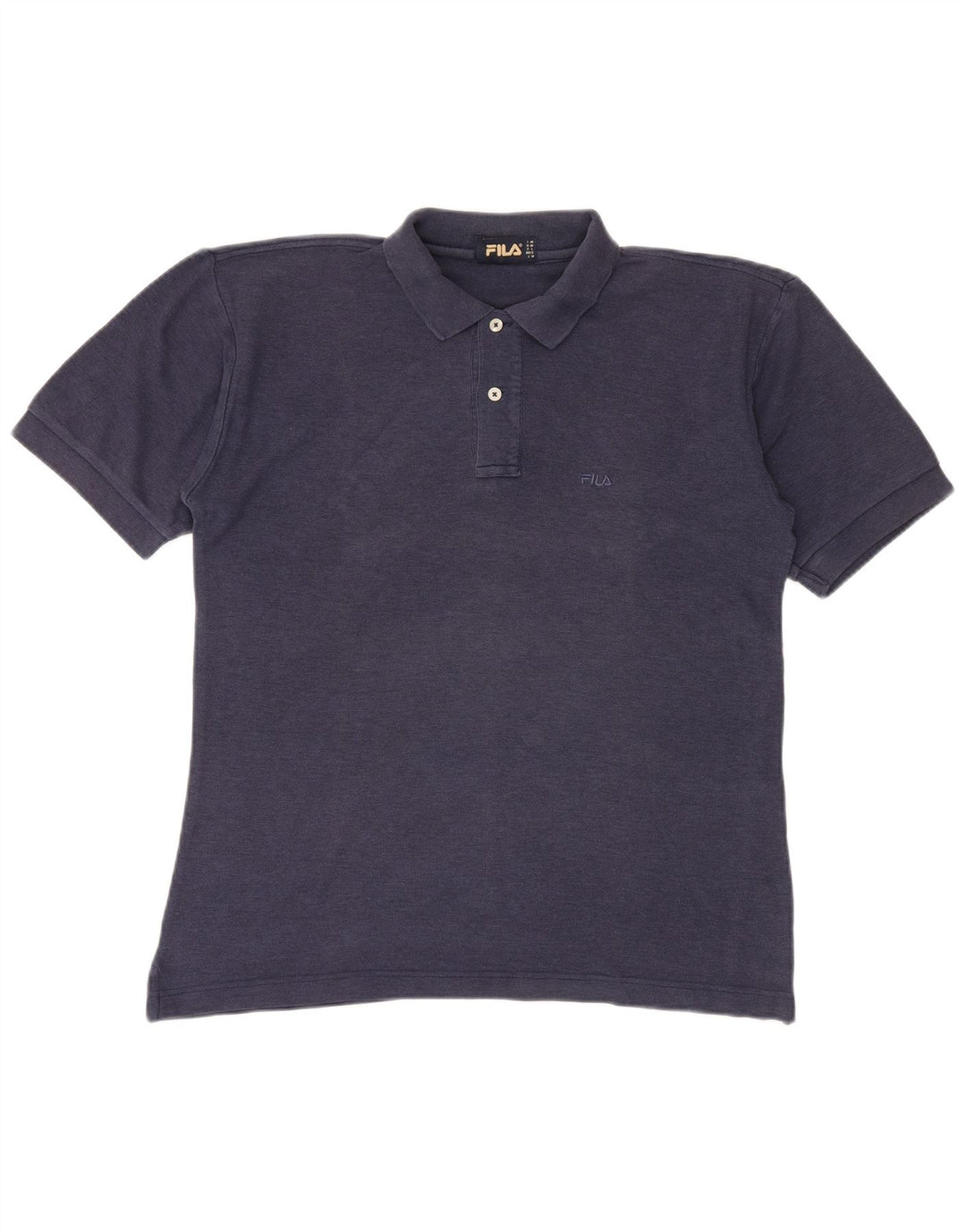 Fila Ανδρικό Πόλο Μπλουζάκι IT 46 Small Navy Blue Βαμβακερό