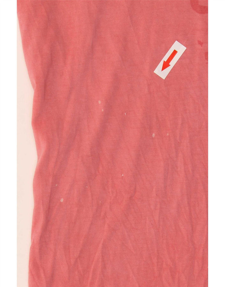 Ανδρικό γραφικό T-Shirt Diesel Top Μεσαίο Ροζ Βαμβακερό