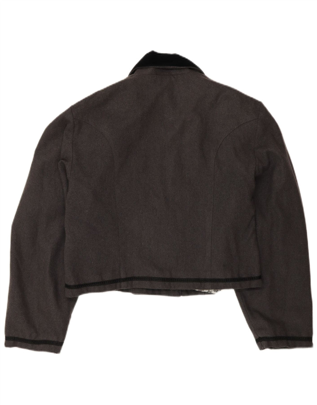 Vintage γυναικείο σακάκι σακάκι UK 14 Medium Grey Colourblock