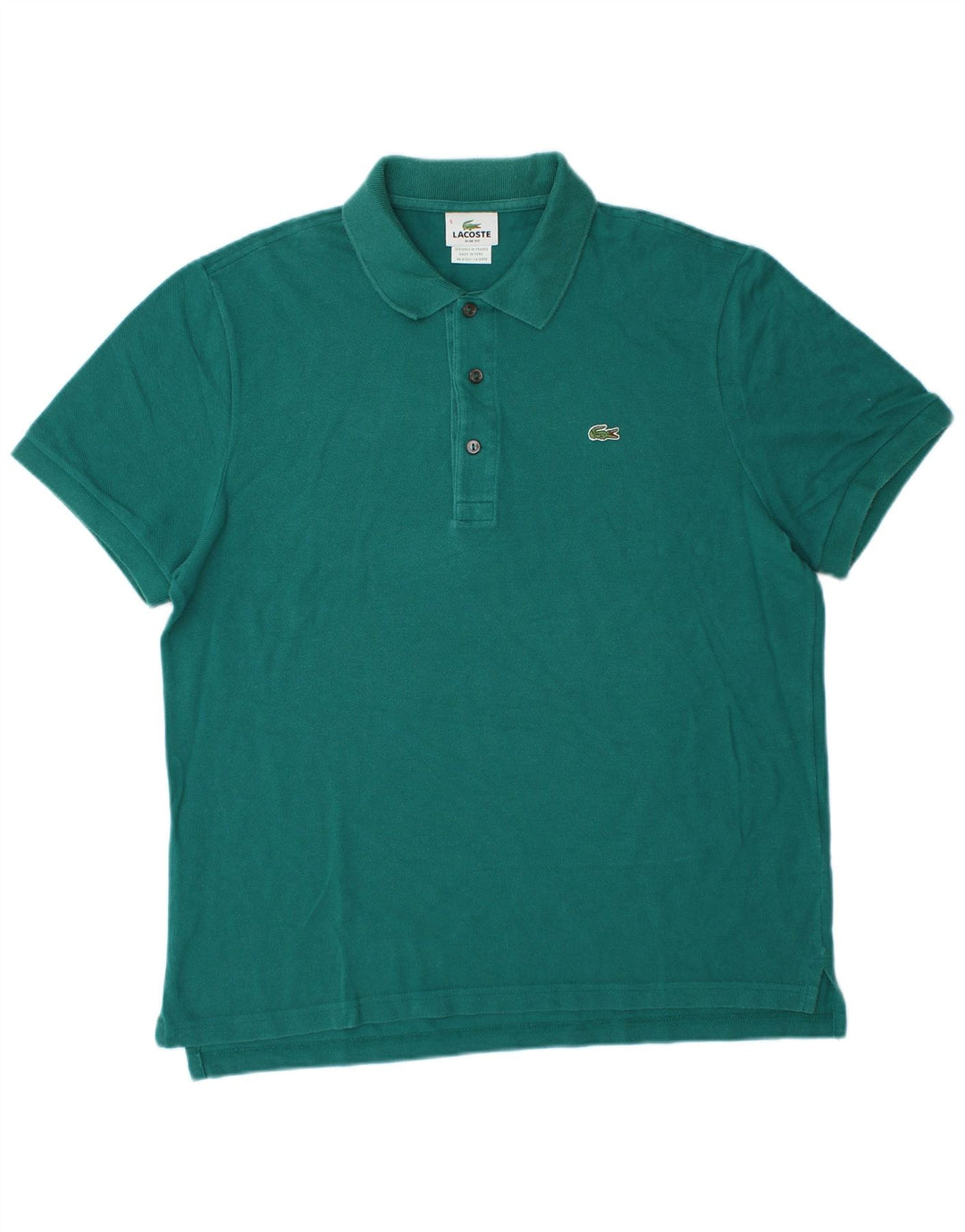 LACOSTE Ανδρικό πουκάμισο Polo Slim Fit Μέγεθος 5 Μεγάλο πράσινο βαμβακερό