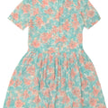 Eastex γυναικείο φόρεμα κούνιας UK 12 Medium Turquoise Floral Polyester