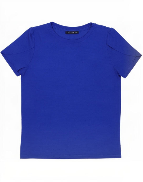 Marks & Spencer Γυναικείο T-Shirt Top UK 16 Μεγάλη μπλε βισκόζη