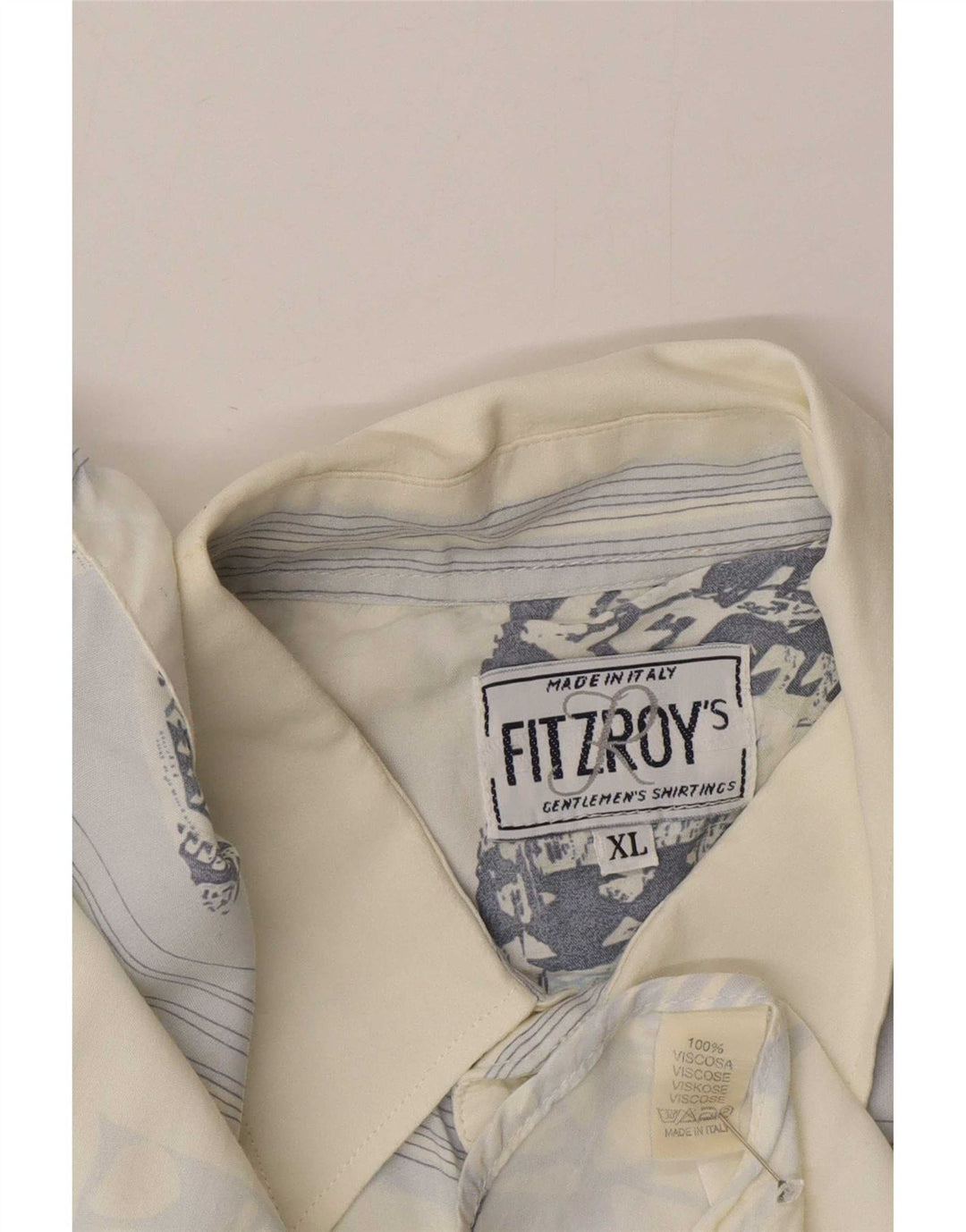 Ανδρικό πουκάμισο Fitzroy XL Blue Paisley Viscose