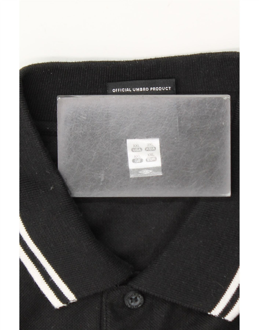 Ανδρικό πουκάμισο πόλο Umbro 2XL Μαύρο πολυεστέρα