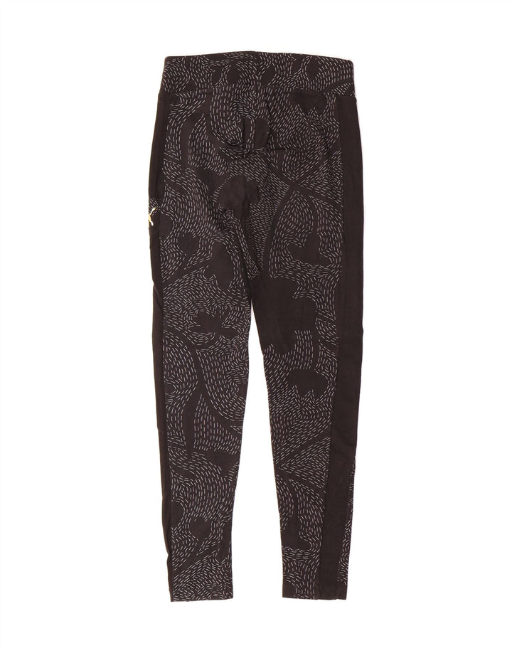 PUMA Womens Abstract Pattern Leggings UK 8 Small  Black Vintage Puma and Second-Hand Puma from Messina Hembry 