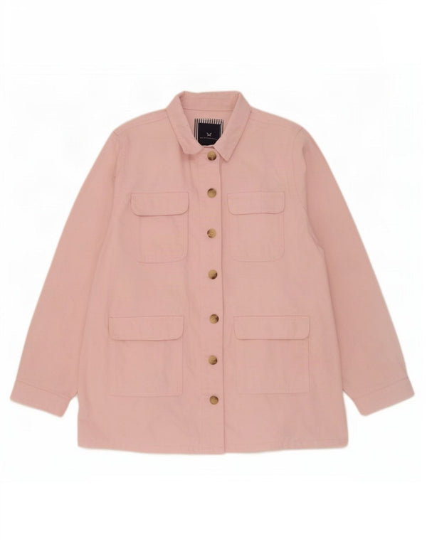 Crew Clothing Womens Loose Fit Utility Jacket UK 18 XL Pink Cotton