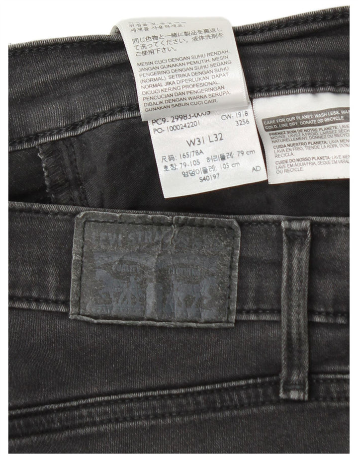 Levi's Mens 511 Slim Jeans W31 L29 Μαύρο βαμβακερό