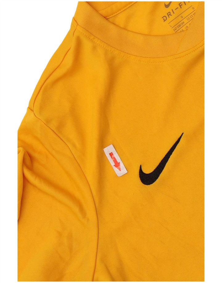 Μπλουζάκι Nike Boys Dri Fit Top 12-13 ετών μεγάλο κίτρινο πολυεστέρα