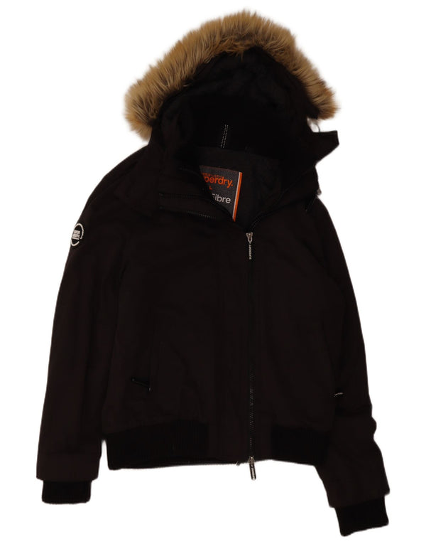 Superdry Ανδρικό Windbomber Hooded Windbreaker Jacket UK 40 Large Black