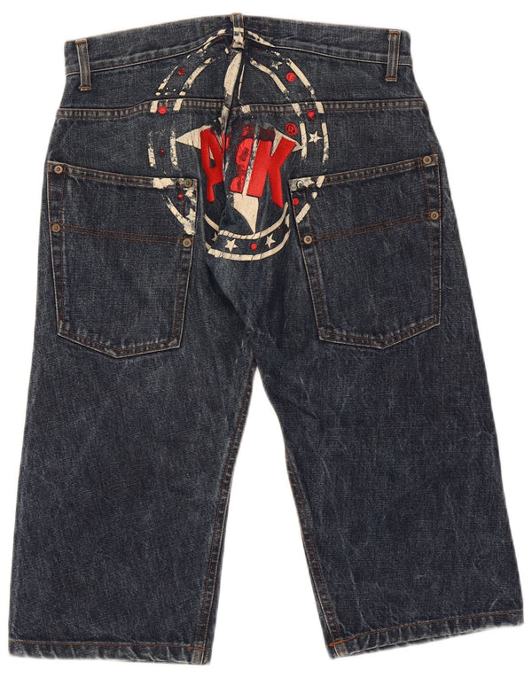 Andrew Mackenzie Ανδρικά γραφικά Capri Jeans IT 48 Medium W30 L20 Blue Cotton