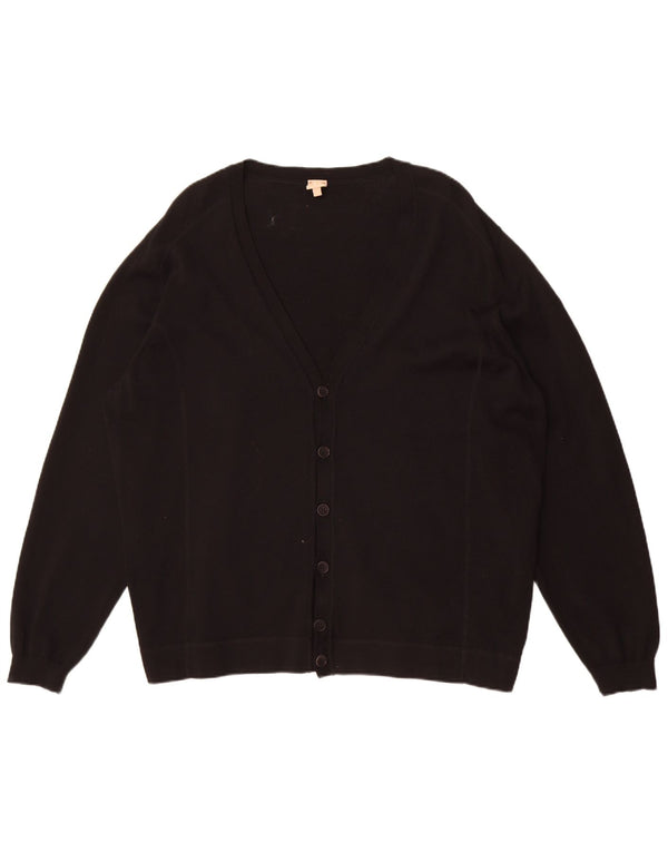 Ανδρικό πουλόβερ ζακέτα Marz UK 46 2XL Μαύρο παρθένο μαλλί