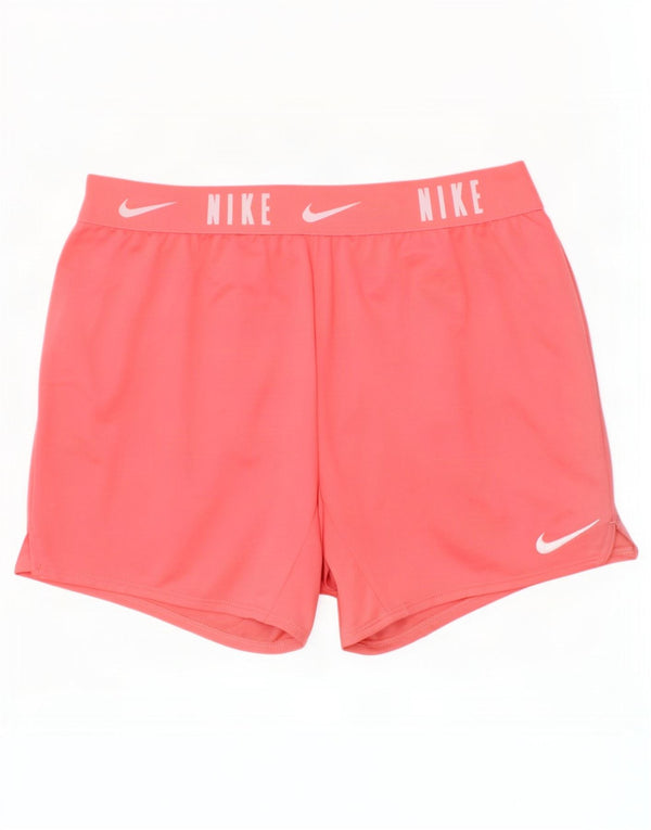 Γραφικό αθλητικό σορτς Nike Girls Dri Fit 12-13 ετών μεγάλο ροζ πολυεστέρα