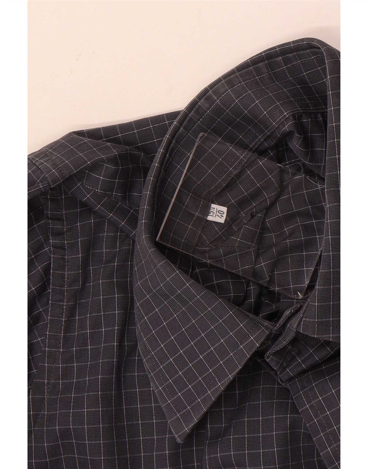Yves Saint Laurent Ανδρικό πουκάμισο 40 15 3/4 Medium Grey Gingham