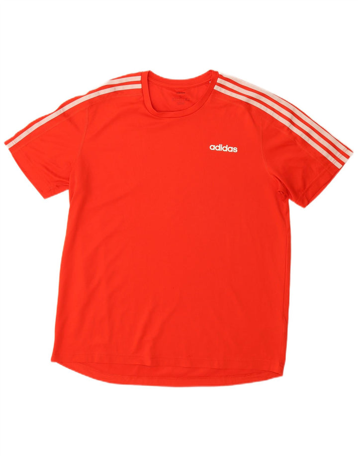 Ανδρικό T-Shirt Climalite ADIDAS Top Large Red Polyester