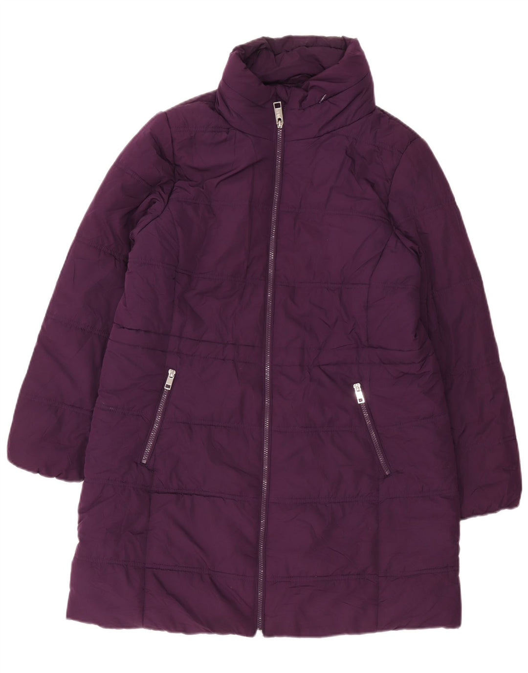 Marks & Spencer Γυναικείο παλτό με κουκούλα UK 16 Large Purple Polyester
