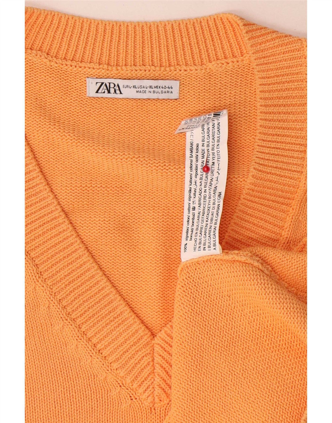 Zara ανδρικό γιλέκο Tank Top XL Πορτοκαλί βαμβακερό
