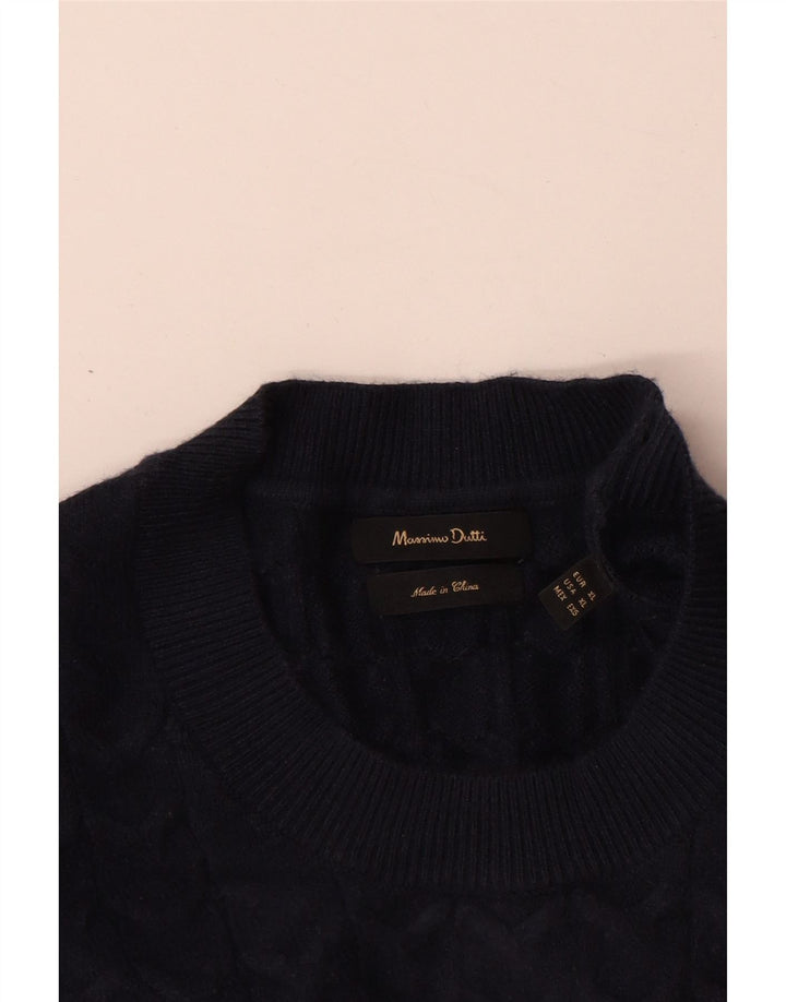 Ανδρικό πουλόβερ Massimo Dutti Crew Neck Jumper XL Navy Blue Viscose