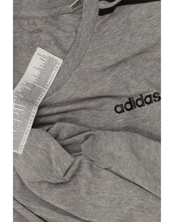 Ανδρικό T-Shirt Adidas Top Μικρό γκρι βαμβακερό