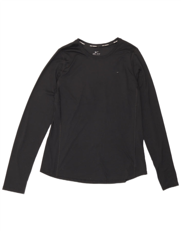Γυναικείο Nike Dri Fit Μακρυμάνικο UK 14 Large μαύρο πολυεστέρας
