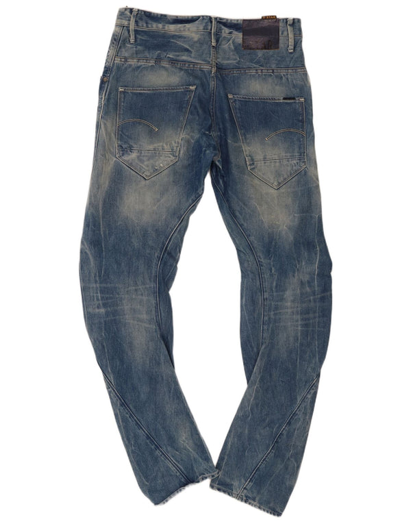 G-Star Mens Distressed Banana Slim Jeans W33 L34 Blue Cotton