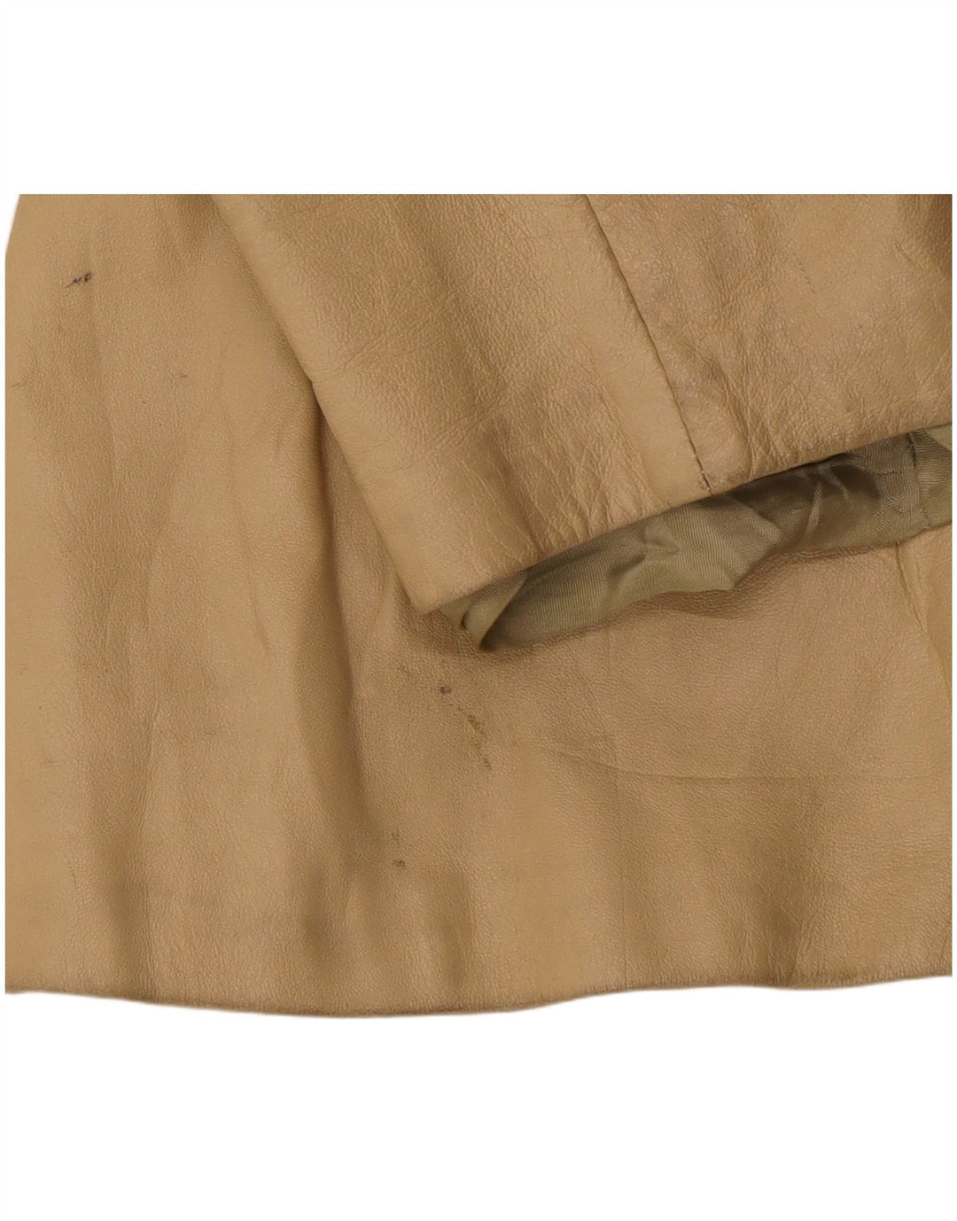 Vintage Γυναικείο Δερμάτινο Μπουφάν IT 46 Large Beige