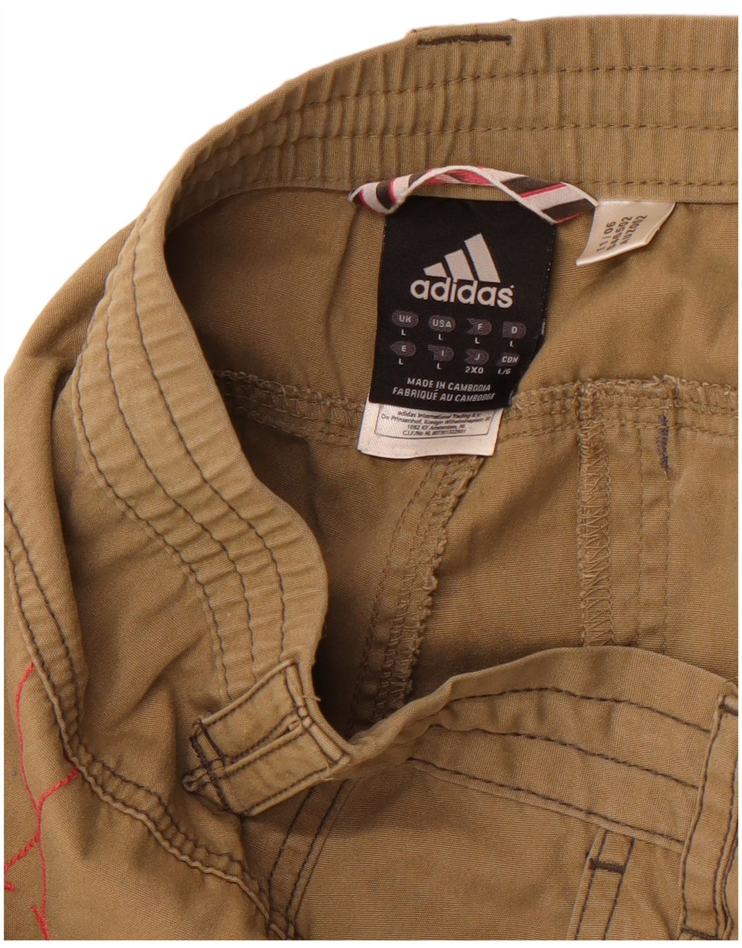 Ανδρικό σορτς ADIDAS Cargo Large W36 Χακί Βαμβακερό