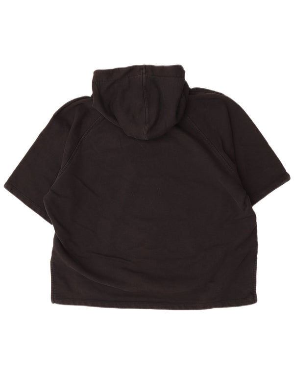 Barbour Γυναικείο κοντό μανίκι Oversized Hoodie Jumper UK 14 Large Μαύρο