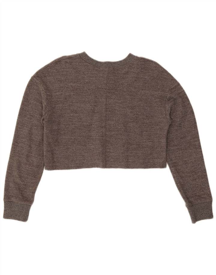 Zara γυναικείο τοπ μακρυμάνικο UK 10 Small Grey Flecked