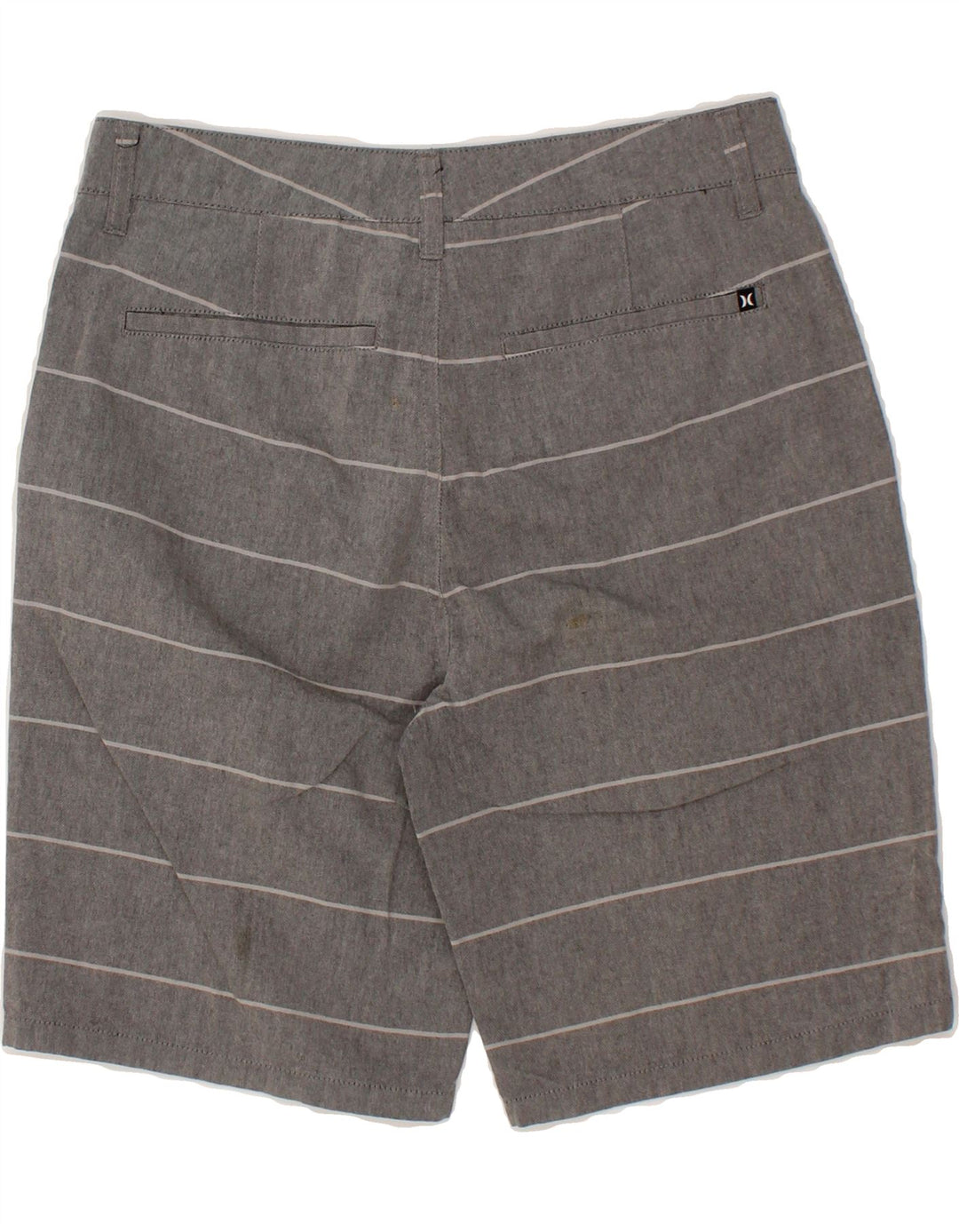 HURLEY Mens Chino Shorts W28 Small Grey Striped Cotton Vintage Hurley and Second-Hand Hurley from Messina Hembry 