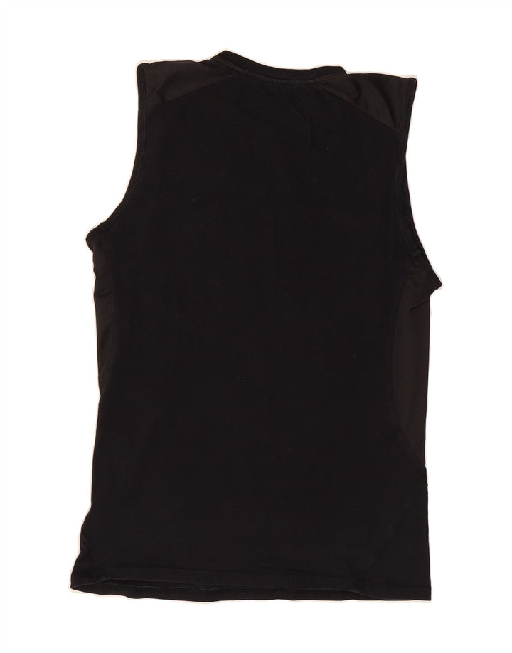 CHAMPION Womens Vest Top UK 12 Medium Black Colourblock Vintage Champion and Second-Hand Champion from Messina Hembry 