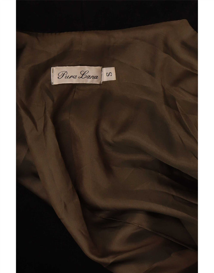 Vintage Γυναικείο Oversized Πανωφόρι UK 10 Small Black Virgin Wool