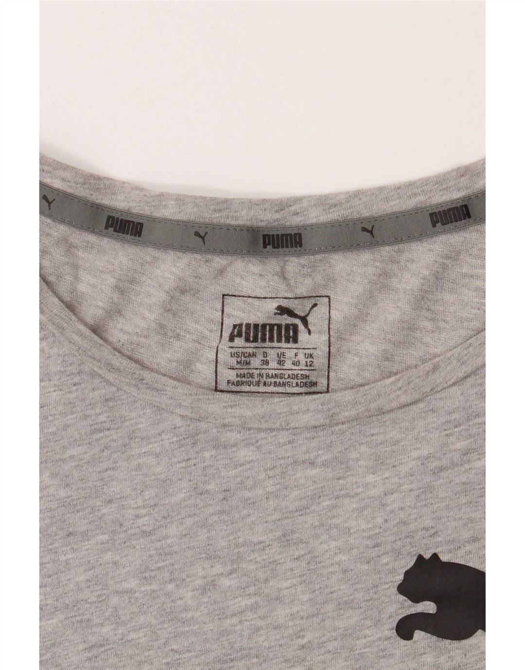 Γυναικείο γραφικό μπλουζάκι Puma Top UK 12 Medium Grey