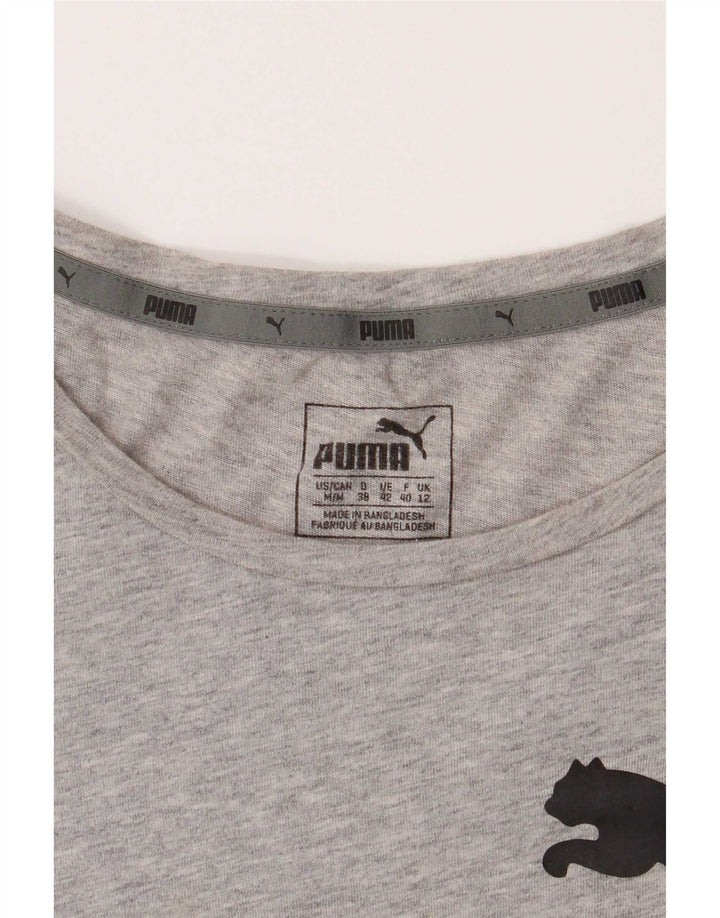 Γυναικείο γραφικό μπλουζάκι Puma Top UK 12 Medium Grey