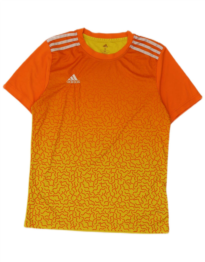 Ανδρικό T-Shirt Climalite Adidas Top Small Orange Colourblock