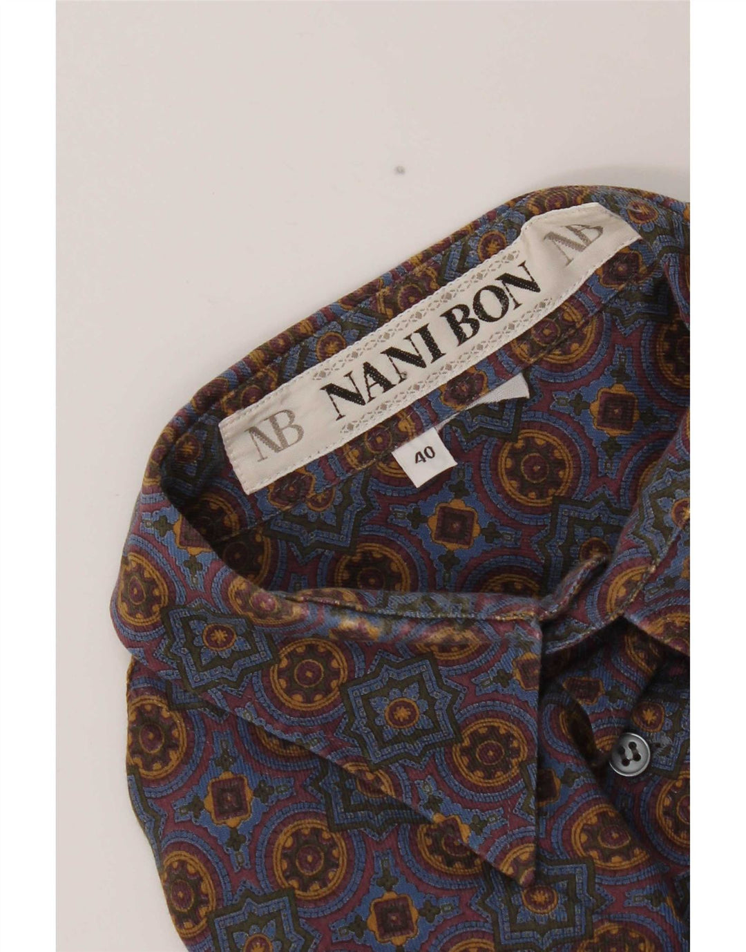 Ανδρικό πουκάμισο NANI BON Μέγεθος 40 Medium Blue Ikat