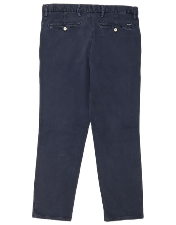 Massimo Dutti Ανδρικό παντελόνι Chino με λεπτή εφαρμογή EU 42 Large W32 L26 Navy Blue