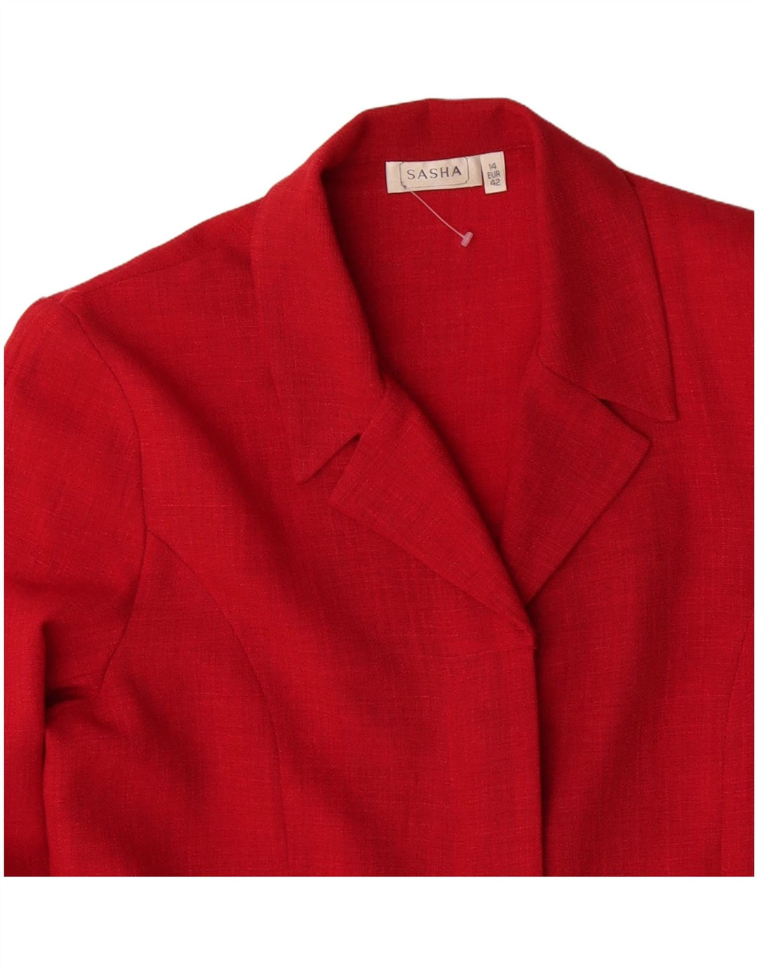 Sasha Γυναικείο σακάκι μπλέιζερ EU 42 Large Red Polyester Classic