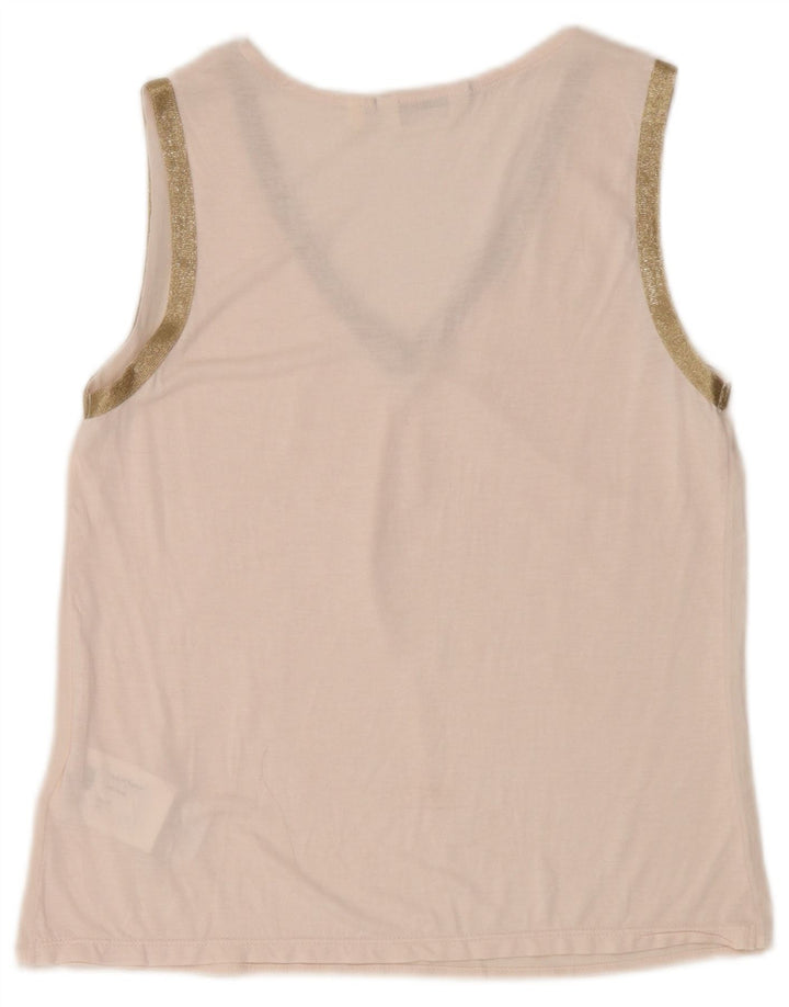 Naf Naf Γυναικείο See Through Vest Top UK 12 Medium Pink Polyester