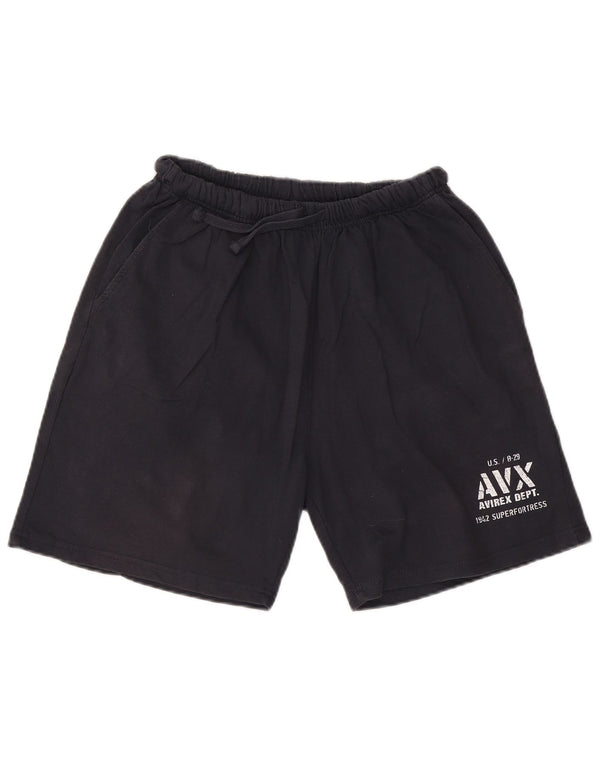 Ανδρικό γραφικό αθλητικό σορτς AVIREX XL Navy Blue Cotton