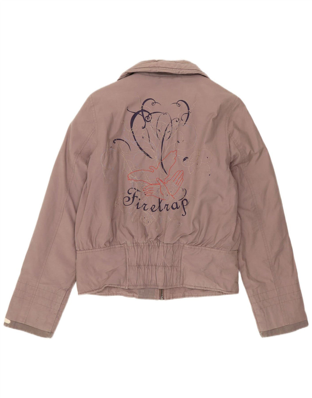 Firetrap Γυναικείο Bomber Jacket UK 10 Small Grey Cotton