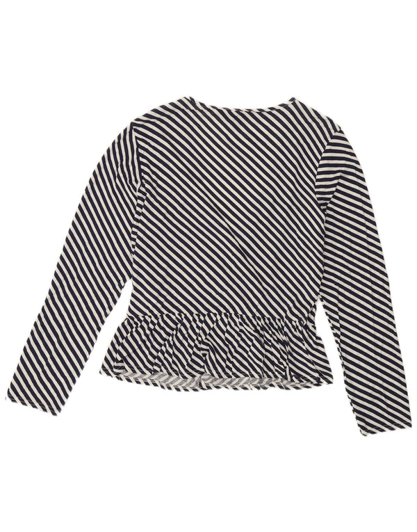 Γυναικεία μακρυμάνικη μπλούζα Lipsy Top UK 18 XL Navy Blue Pinstripe Viscose