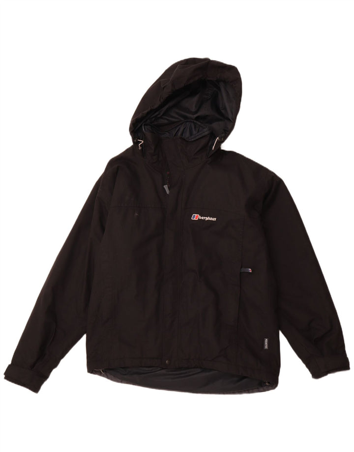 BERGHAUS Ανδρικό μπουφάν βροχής με κουκούλα UK 36 Small Black Nylon