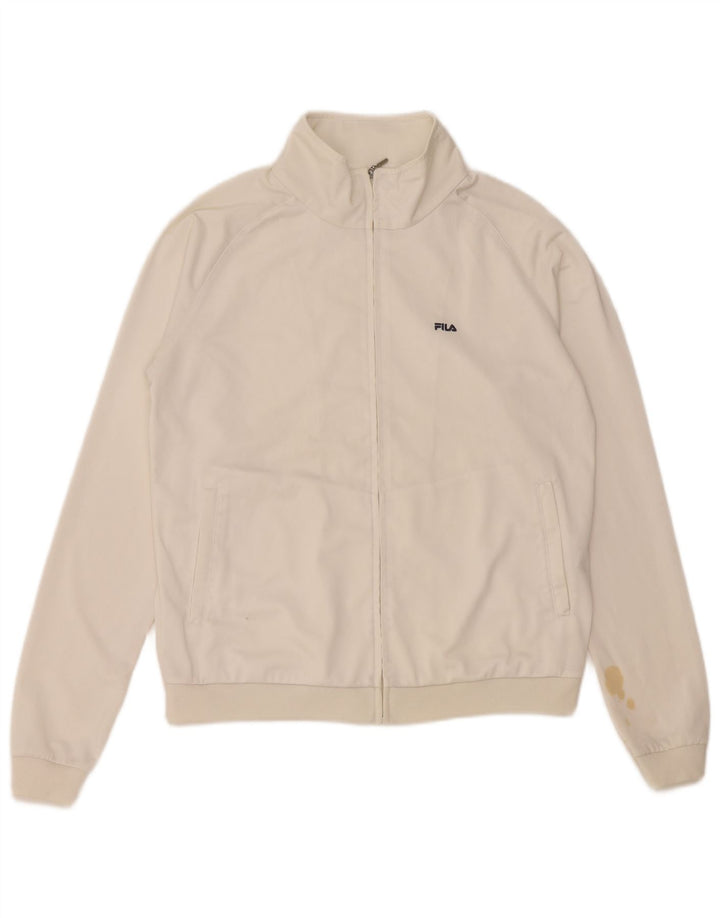 Γυναικεία φόρμα FILA Top Jacket UK 12 Medium White Polyester