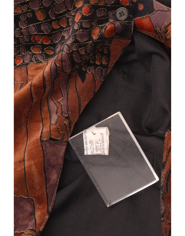 Vintage Ανδρικό Γιλέκο Μεγάλο Καφέ Patchwork Πολυεστέρας
