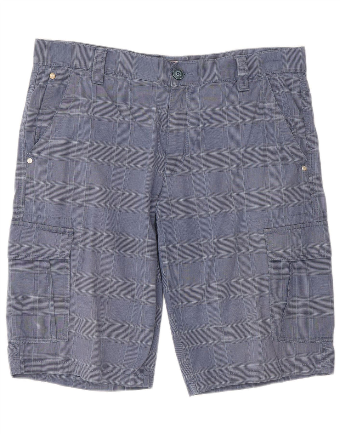 Ανδρικό σορτς Cargo Blue Side IT 52 XL W36 Blue Check Cotton