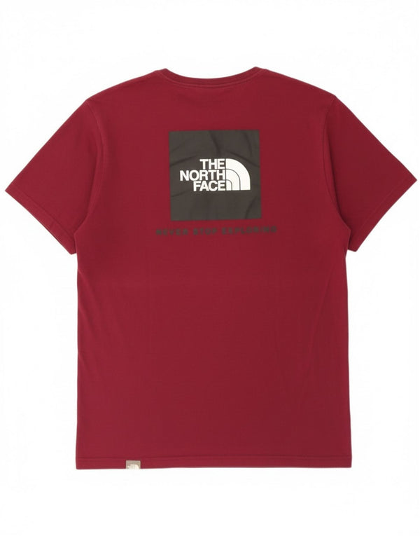 Ανδρικό γραφικό T-Shirt North Face Top από μεσαίο μπορντό βαμβάκι