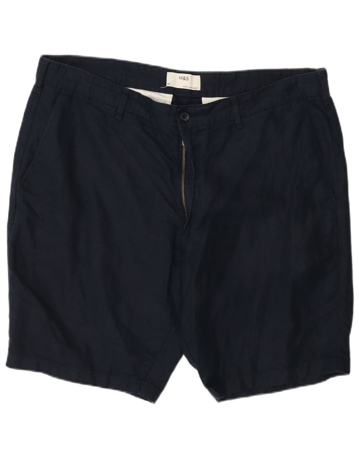 Ανδρικό σορτς Chino Marks & Spencer W38 XL Navy Blue Cotton