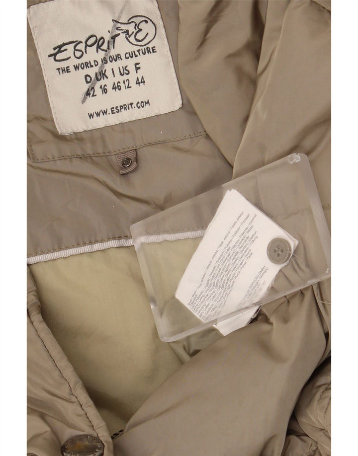Esprit Γυναικείο παλτό UK 16 Large Khaki Polyester