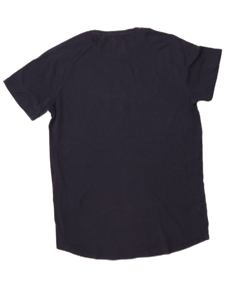 Ανδρικό T-Shirt JACK & JONES Τοπ μεσαίο ναυτικό μπλε βαμβακερό